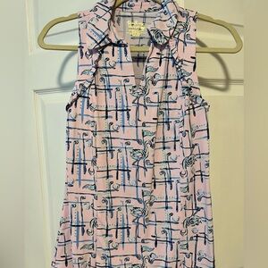 Lilly Pulitzer Flamingo UPF 50+ Luxletic Martina Polo Golf Top